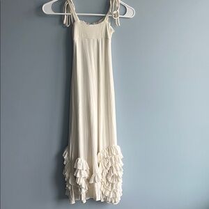 Elegant Cream Kids Casual Dress